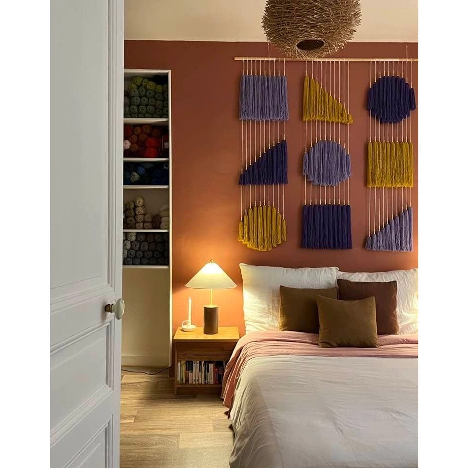 Geometric shapes wool wall decoration