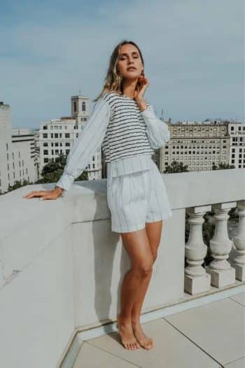 White summer shorts