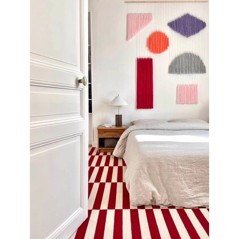 Bright wool wall decoration