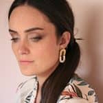 Bella-Ciel-1 Oval earrings made of woods and leathers