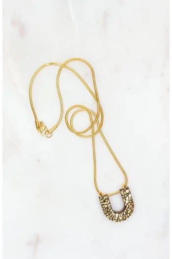 Necklace is refined with its snake chain