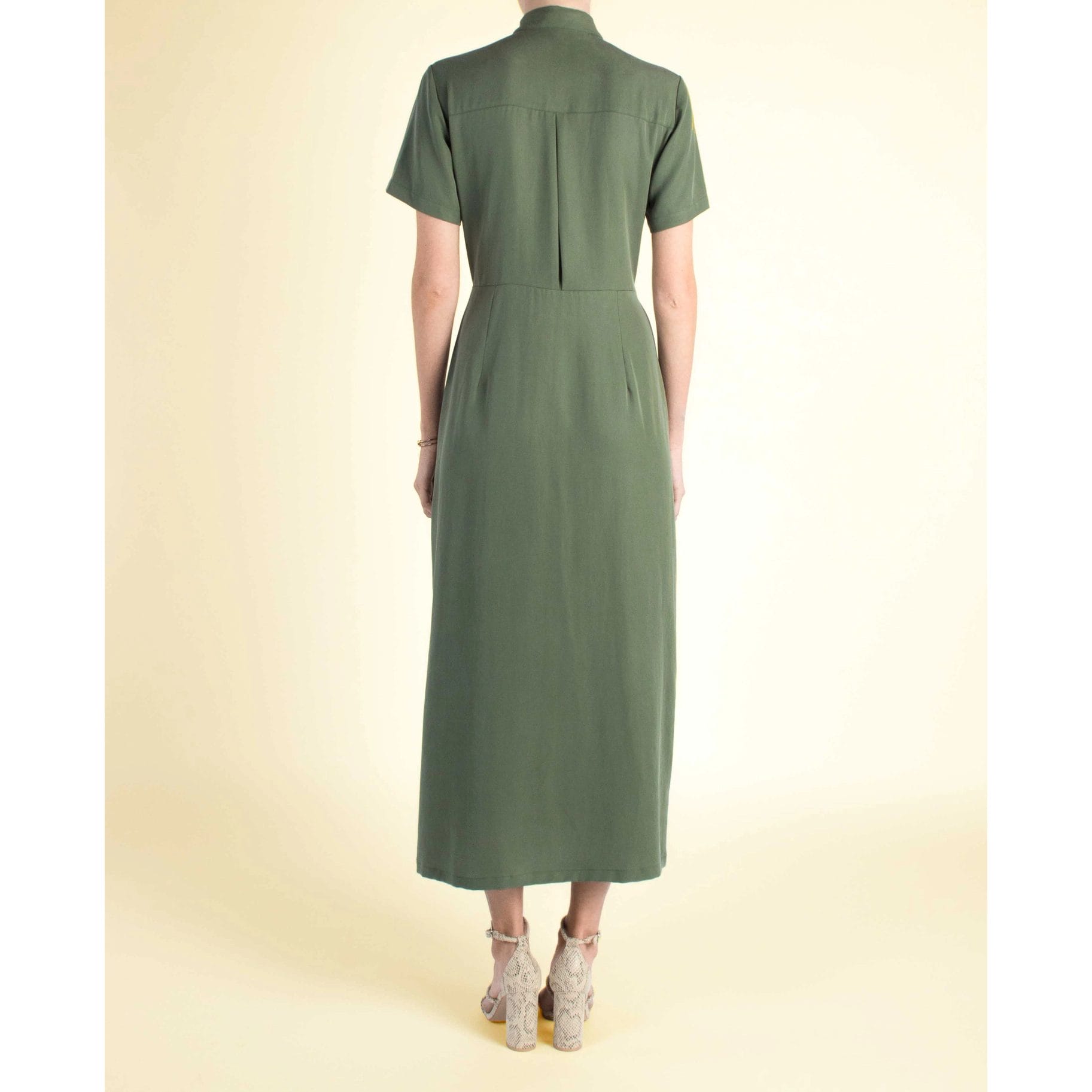 Green dress made of tencel