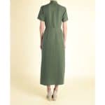 Berenice-1 Green dress made of tencel