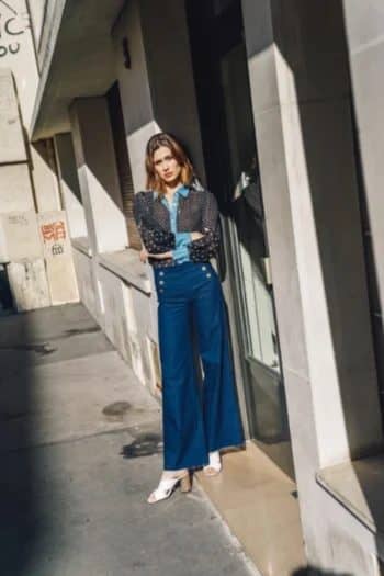 Blue Hight waist jeans for woman
