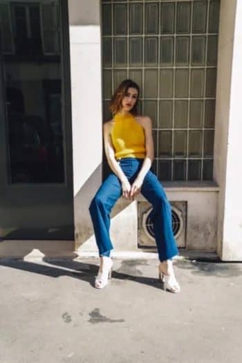Blue Hight waist jeans for woman