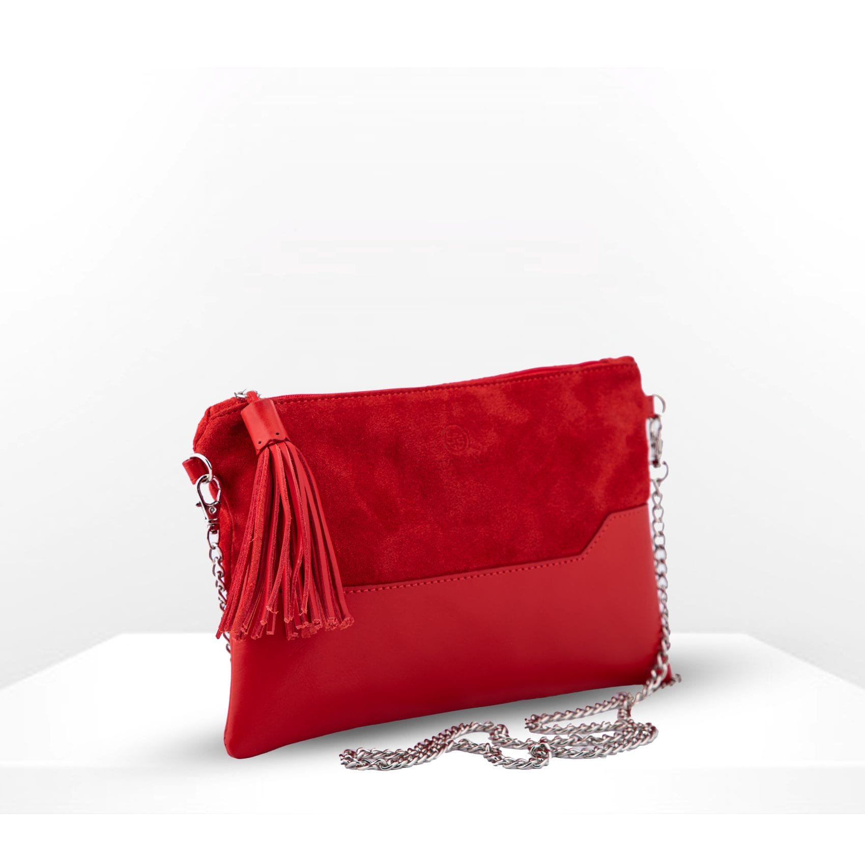 Red Bag in grain cowhide leather
