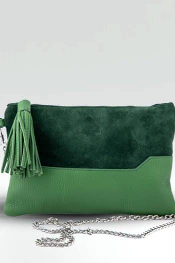 Green Bag in grain cowhide leather