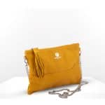 Camellia-Yellow-1 Yellow Bag in grain cowhide leather