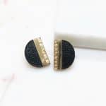 Coconut-Night-1 Half-moon earrings made of leather and wood