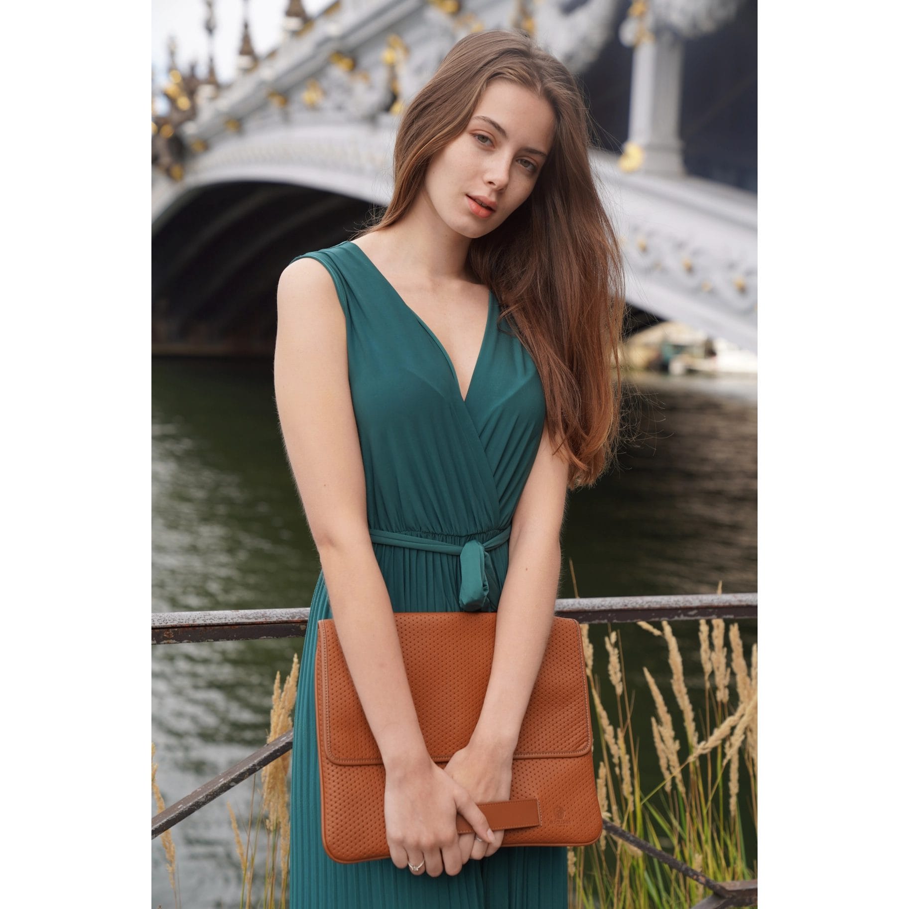Brown Full-grain leather Handbag