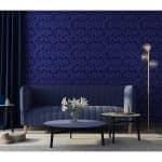 Dahlia-Navy-1 Luxurious Wallpaper with a French Twist