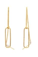Diamante rectangle earrings