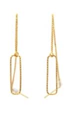 Diamante rectangle earrings