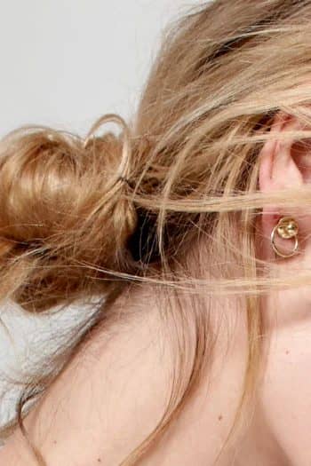 Gold plated ring pin to use as earrings or pin