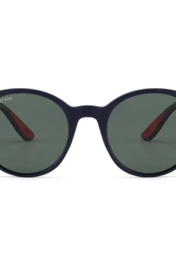 Rounded polarized sunglass