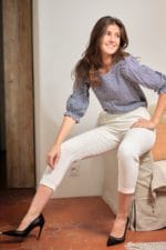 Monica gingham blouse