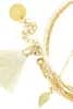 2-turn bracelet from mother-of-pearl and gold-filled
