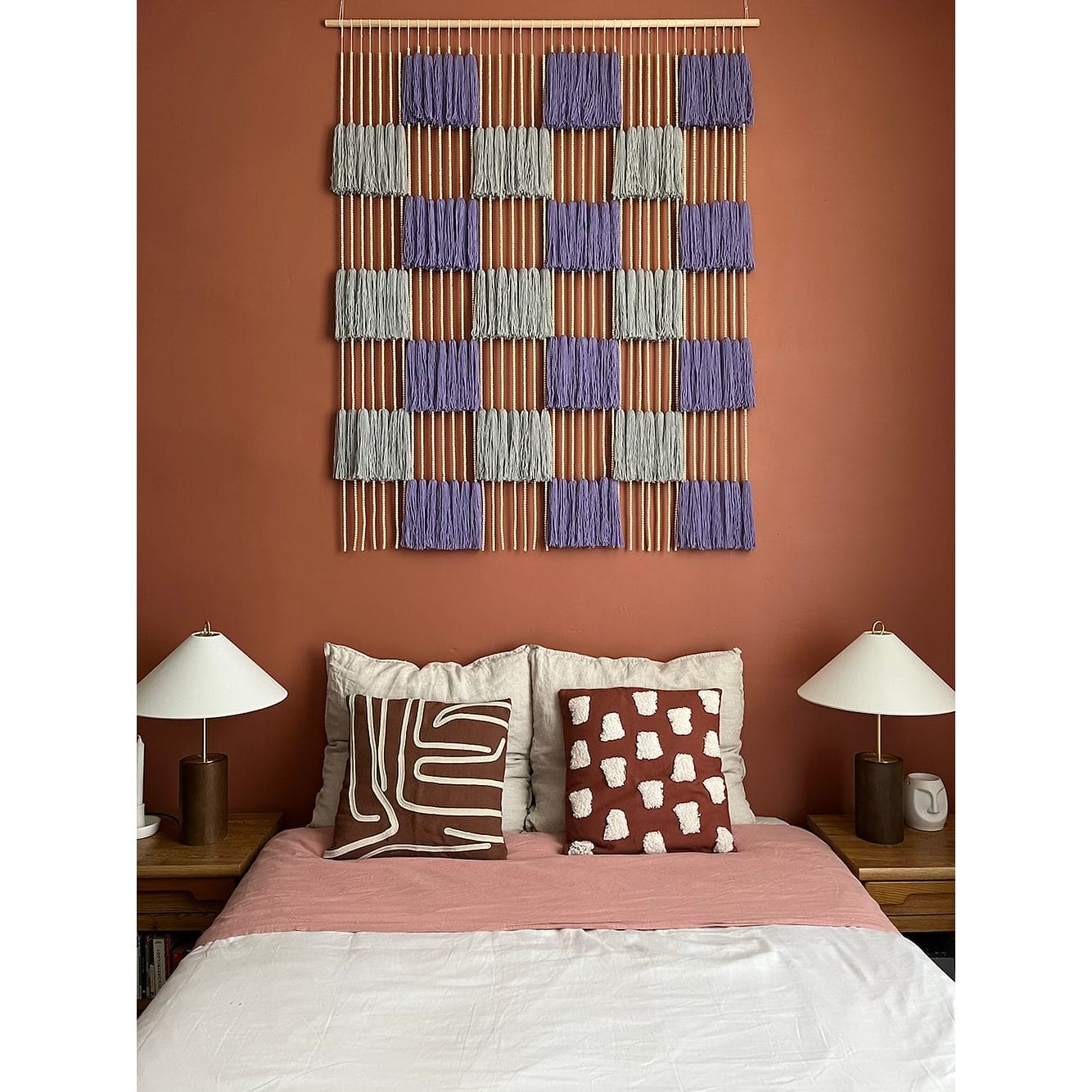 Modern design checkerboard wool wall decoration