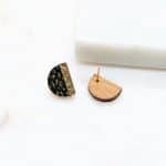Night-Crystal-Gold-1 Discreet earrings made of woods and leathers