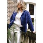 Purple-Paloma-1 Purple tweed jacket with chic and trendy cut