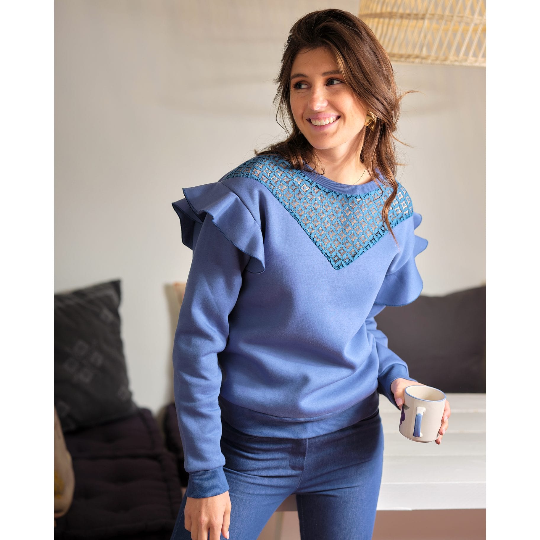 Soft and comfortable Indigo Blue fleece