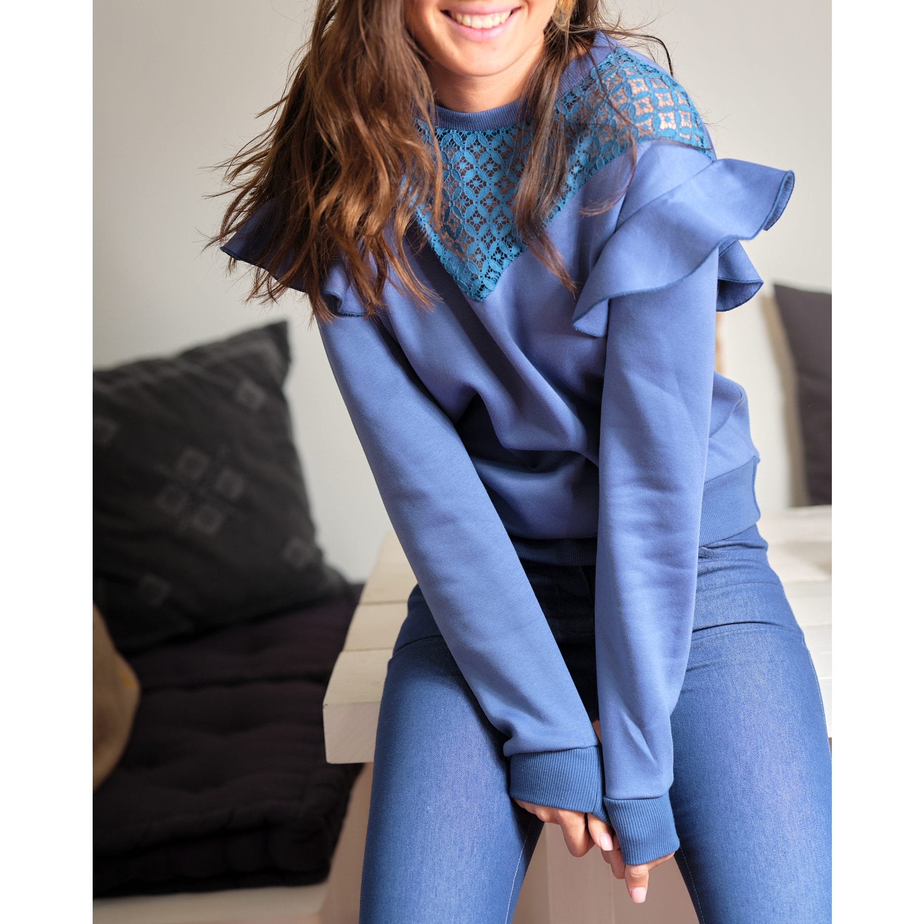 Soft and comfortable Indigo Blue fleece