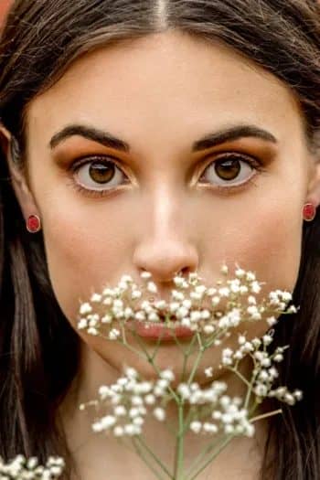 Earrings made from flowers and gold filled