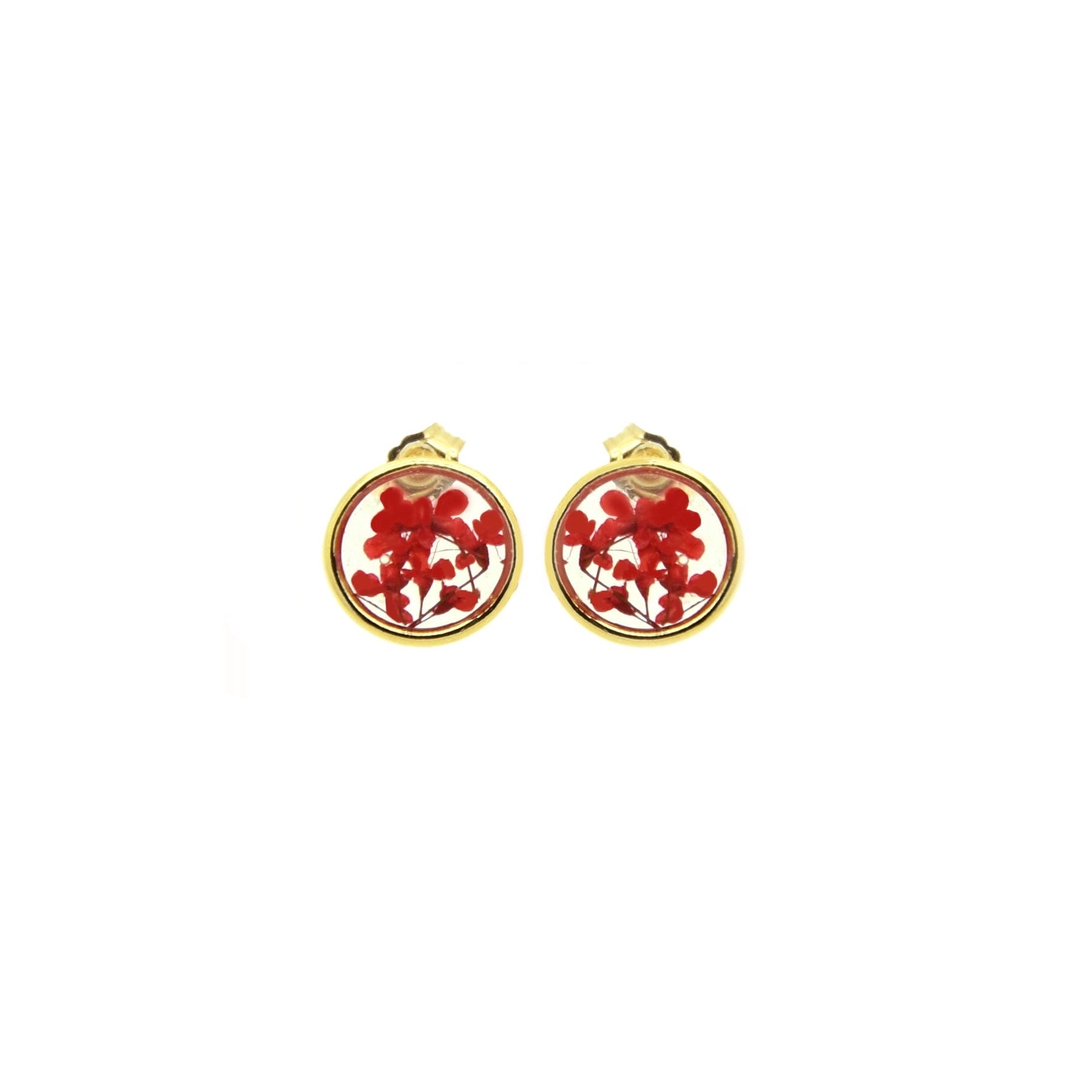 Red-flower-earrings