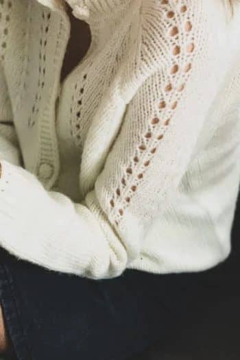 Soft and warm white cardigan