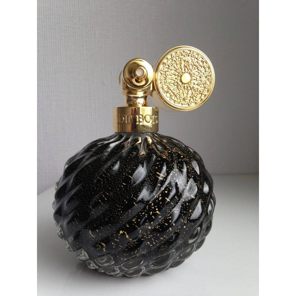 Gold Plated Escale Mount Black Murano Glass
