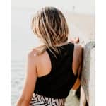 Top-Herald-1 Black racerback decorated with lurex threads