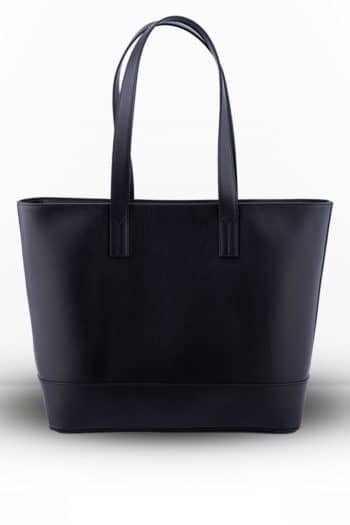 Black Full-grain leather large tote bag