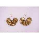 Yasmine-earrings-1 Golden stabilized flowers earrings